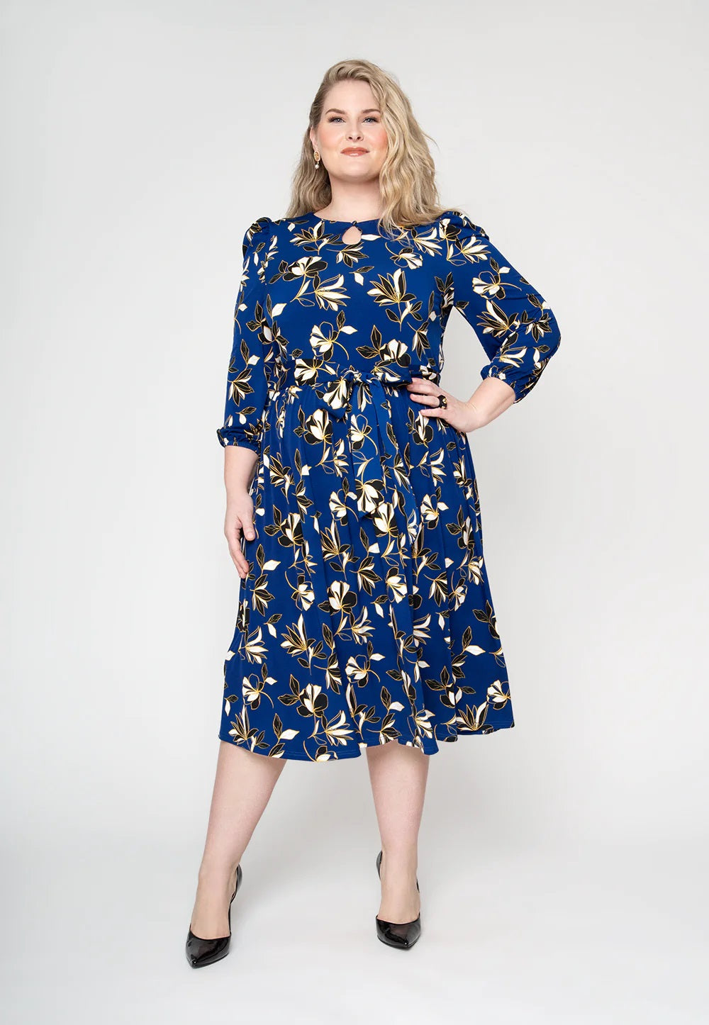 Leota Women's Iman Dress Blue Size 3X
