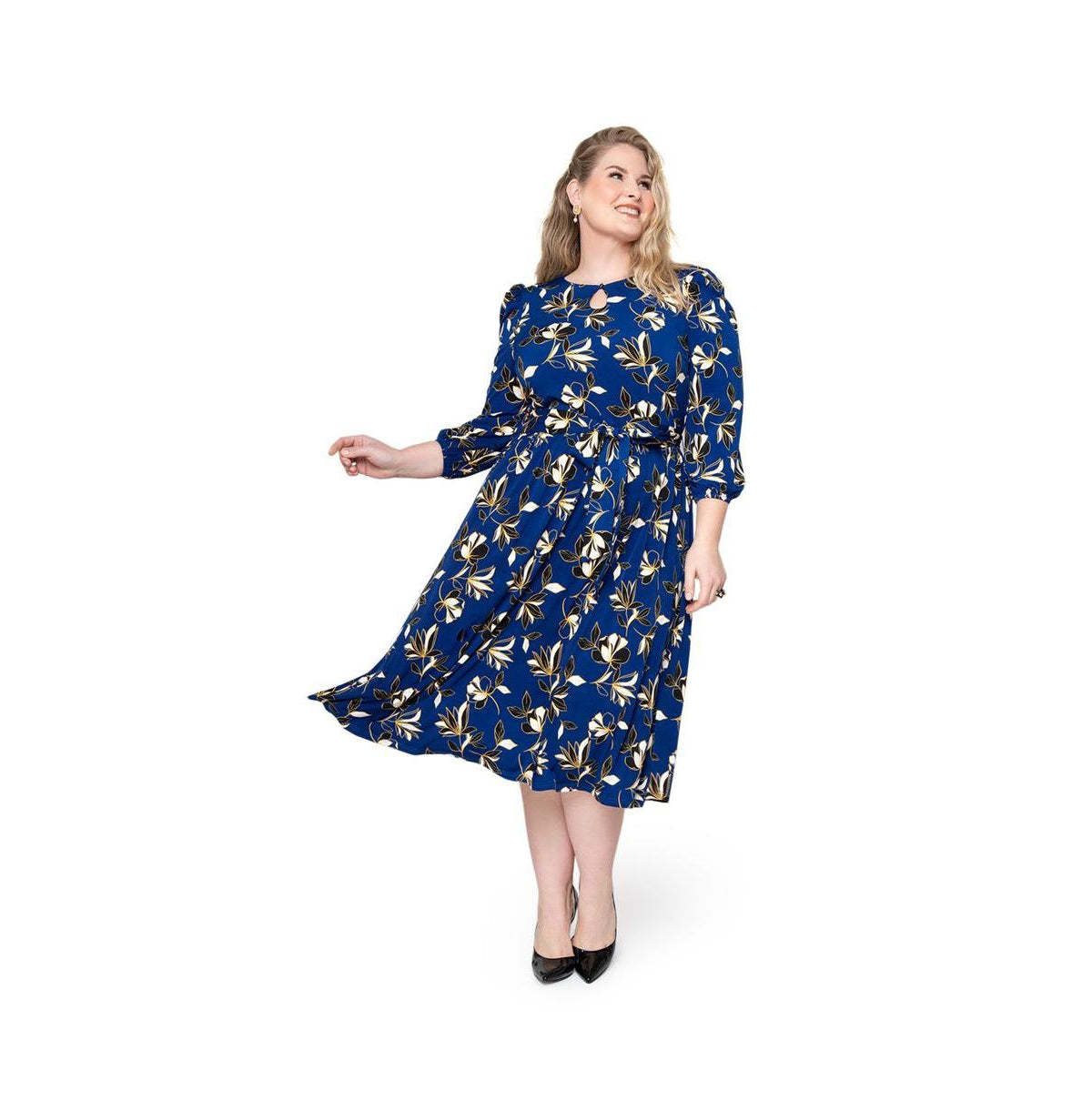 Leota Women's Iman Dress Blue Size 3X