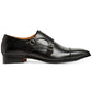 Carlos by Carlos Santana Men's Passion Double Monk Strap Loafers Black Size 10.5D