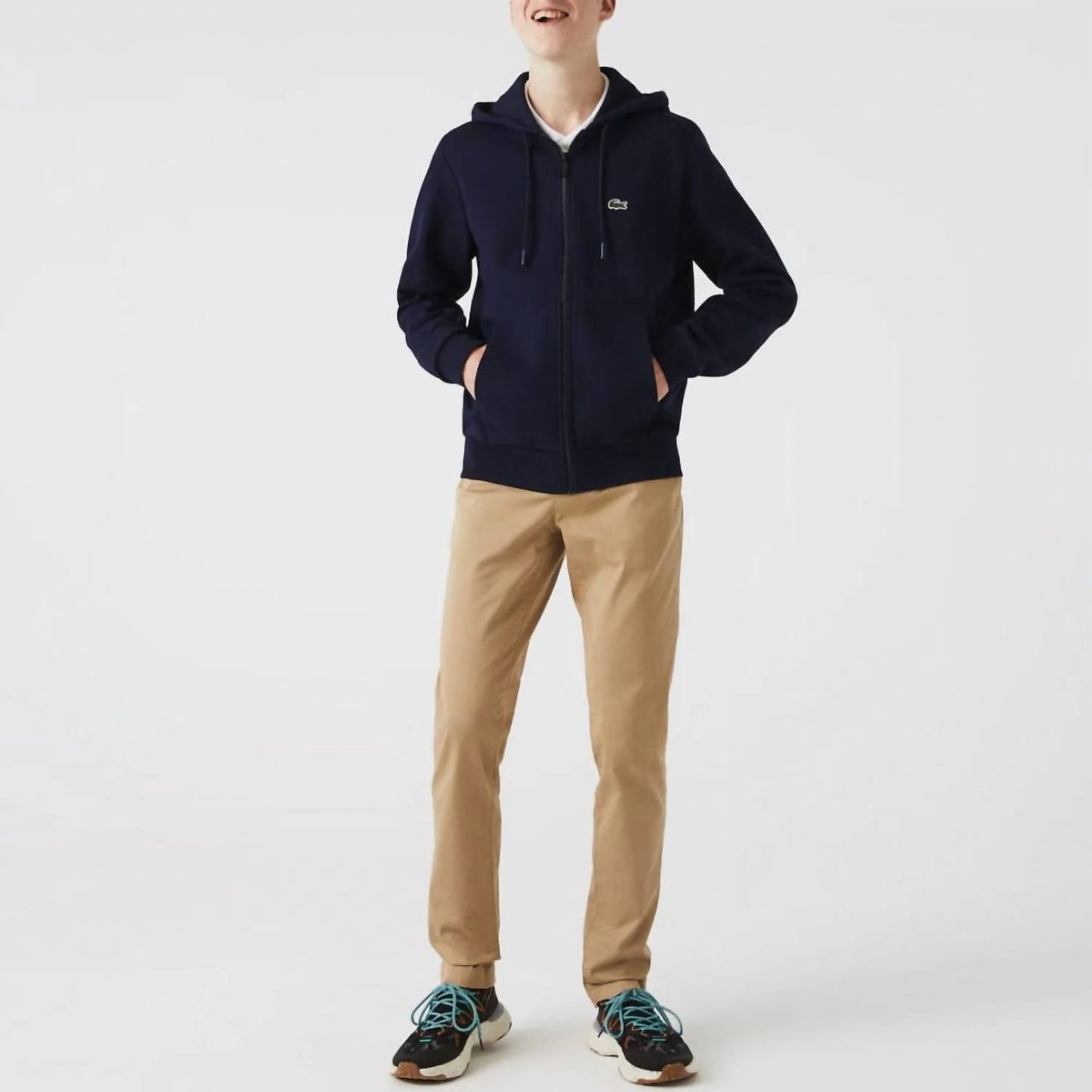 Lacoste - Kangaroo Pocket Color-blocked Hoodie