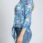 Apny - V-neck Tie Front Top