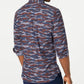 American Rag Mens Shirt Medium Camo Print Pocket Button Up Blue M