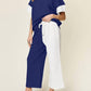 Double Take - Chic Textured T-Shirt & Pants Set