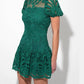 Adelyn Rae - Clarisse A-line Placement Lace Mini Dress