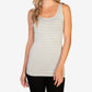 skinnytees Women's Tonal Stripe Tank Top Gray Size Regular