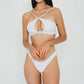 Gigizara - Anomia Crisscross Halter Bikini Top Cutout Detail & Halterneck Style
