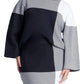 ELOQUII Women's Plus Size Mock Neck Intarsia Sweater - 18/20, Plaid Please