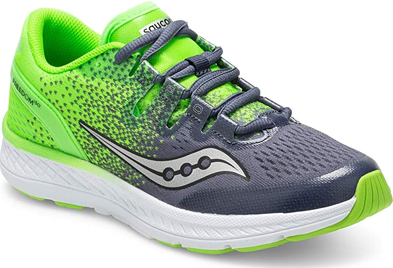 Saucony Kids Freedom ISO Running Shoes Grey/Slime Size 1 M