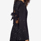 Avec Les Filles Women's Printed Open Back Pleated Dress Black Size 6
