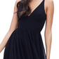 Dress The Population Women's Alicia Mixed Media Midi Dress Black Size Medium