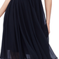 Dress The Population Women's Alicia Mixed Media Midi Dress Black Size Medium