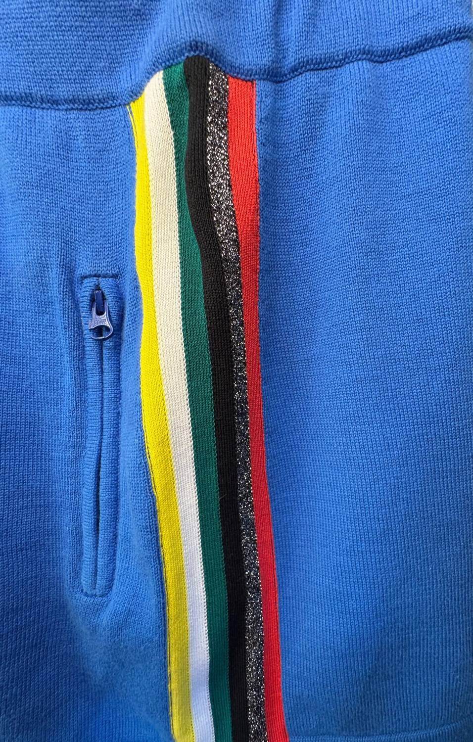 Replica Los Angeles - Cotton Knit Track Skirt with Side Stripes