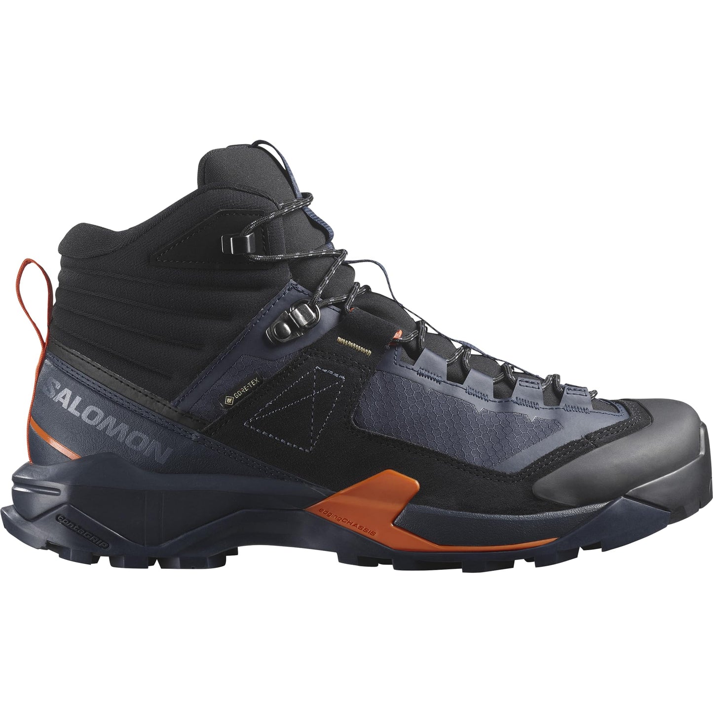 Salomon Mens X Ultra Alpine Trail Sneaker Blue Nights Black Red Orange Size 9