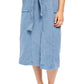 Free People Women's Catching Feelings Linen Blend Skirt in Blueberry Pie (4)