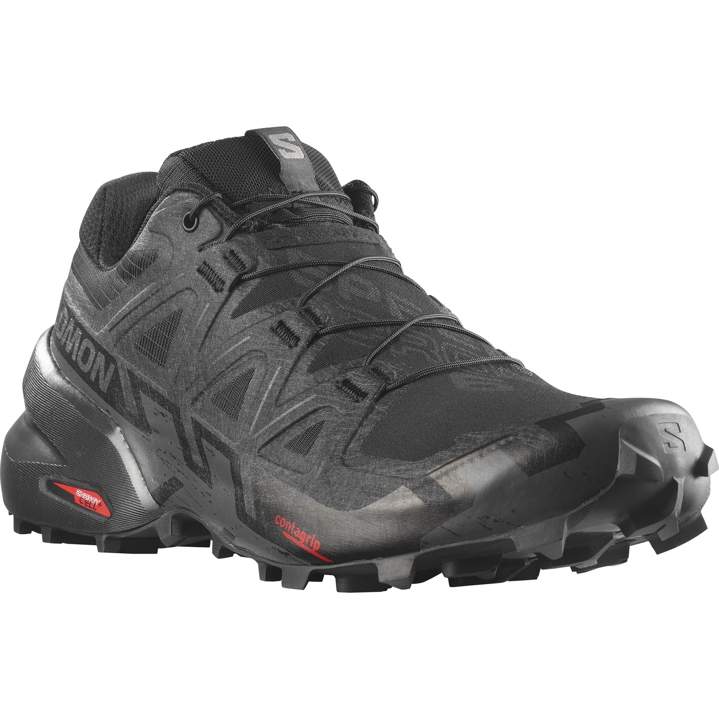Salomon Mens Speedcross 6 Trail Running Shoes Black 12 Wide