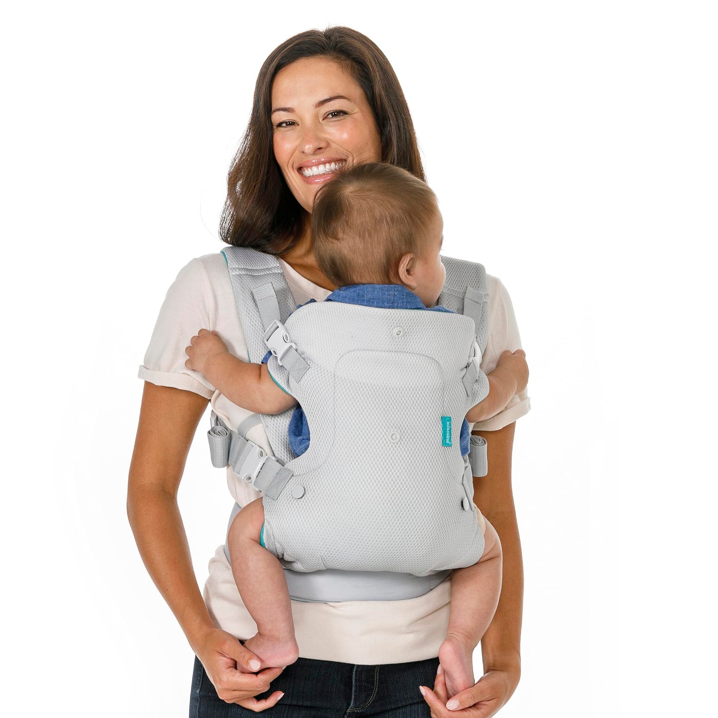 Infantino Flip 4in1 Light  Airy Convertible Baby Carrier Adjustable Ergonomic Babywearing Registry Essential Baby Carrier for Newborn to Toddler