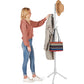 Coat Rack Free Standing - Wooden Coat Tree W/ 6 Hooks