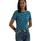 Lauren Ralph Lauren Women's Floral Stretch Cotton Crewneck Tee Indigo Multi Small