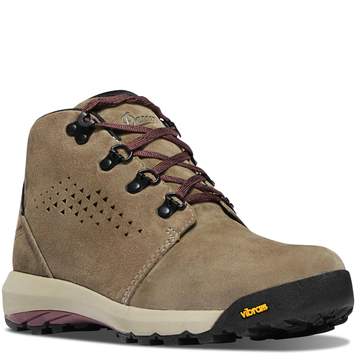 Danner Inquire Chukka 4 महिला वाटरप्रूफ हाइकिंग बूट्स - ग्रे प्लम