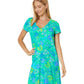Lilly Pulitzer Etta Dress Botanical Green Small