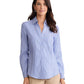 Jones New York Womens Long Sleeve Easy Care Striped Button Down Shirt