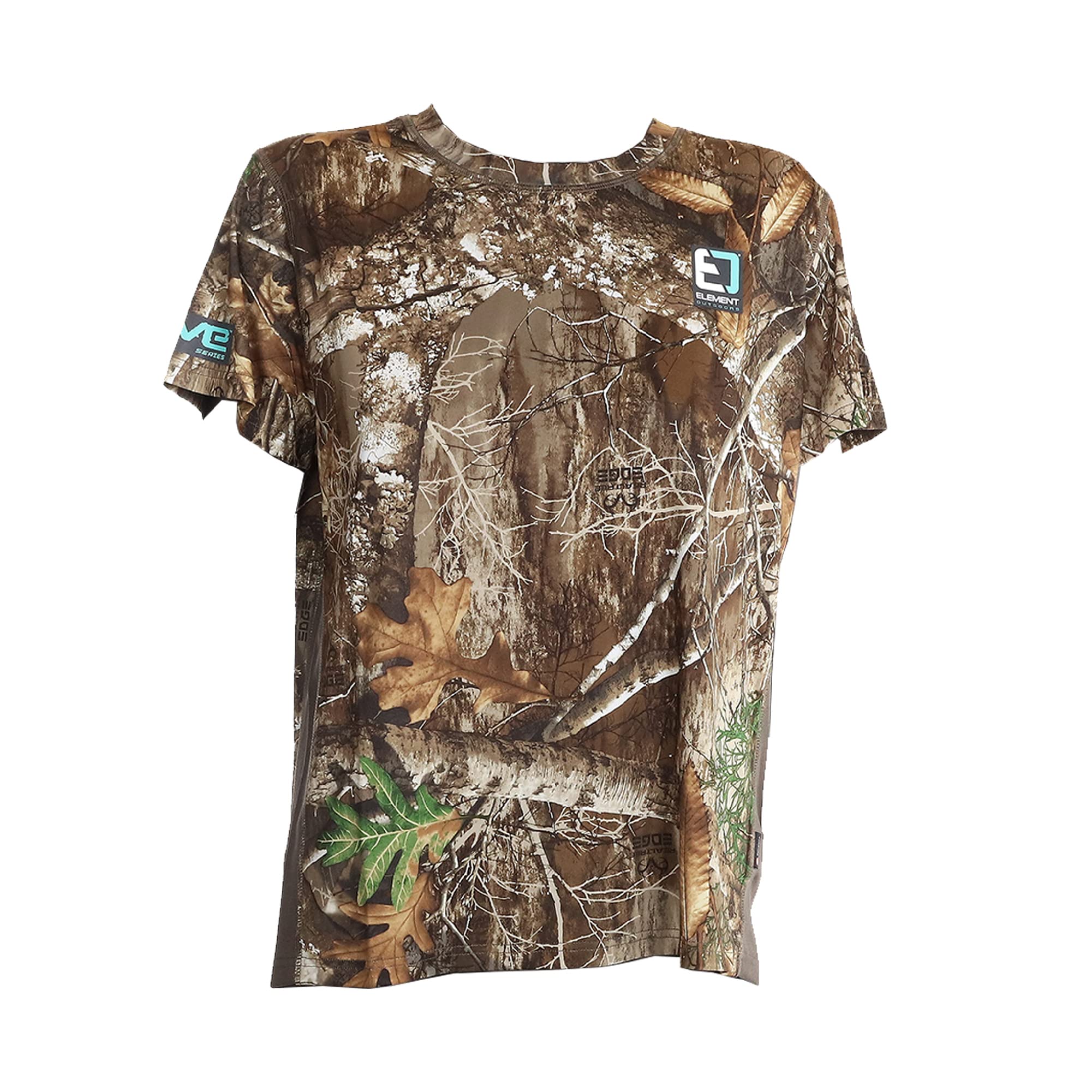 EO Element Outdoors Womens Drive Series Short Sleeve Short Sleeve Shirt Realtree Edge XLarge