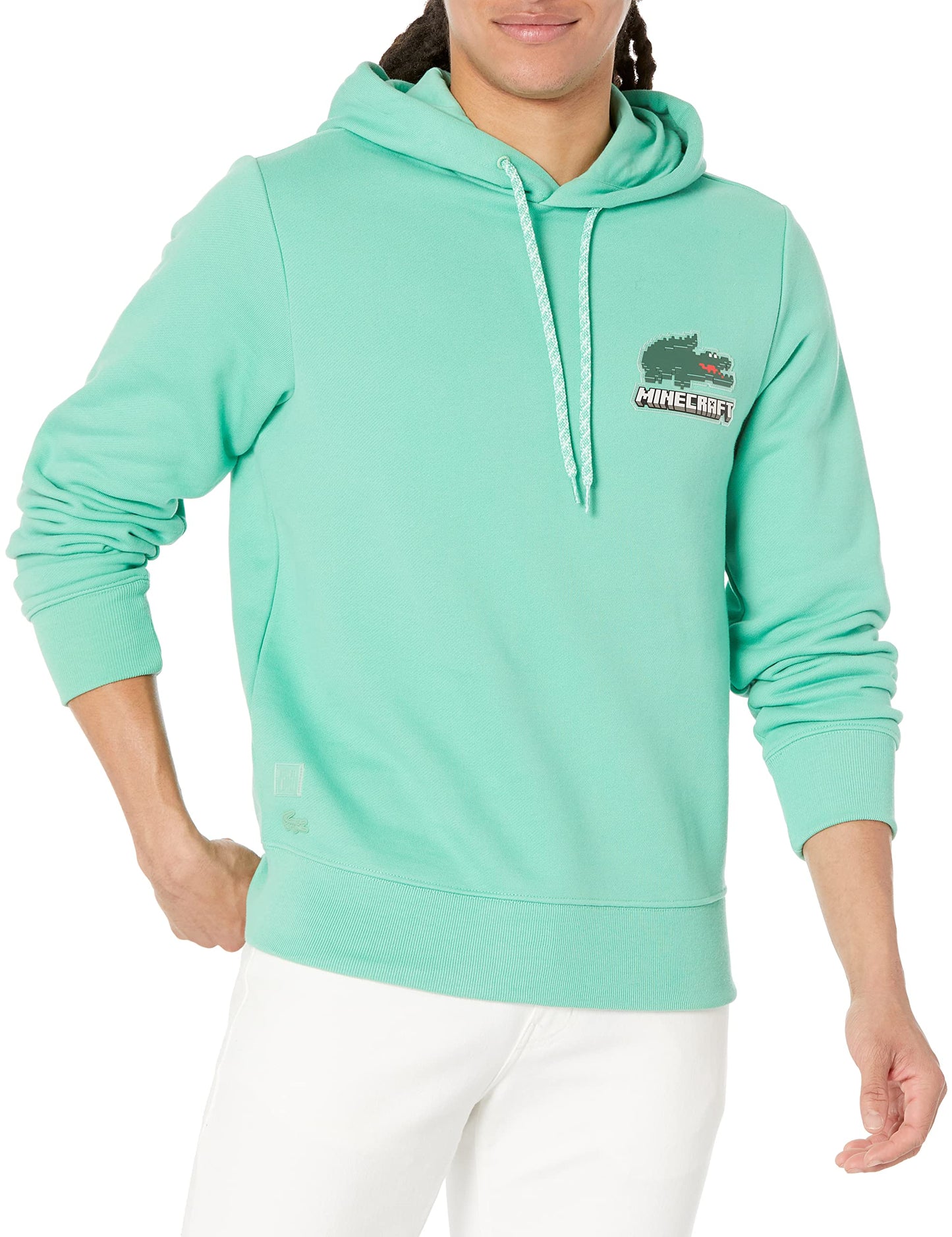 Lacoste X Minecraft Men's Classic-Fit Logo-Print Fleece Hoodie