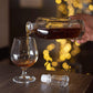 Glass Decanter with Airtight Geometric Stopper - 23.75 Oz