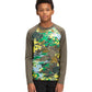 Boys Long Sleeve Sun Tee - Sulphur Spring Green Cloud Camo