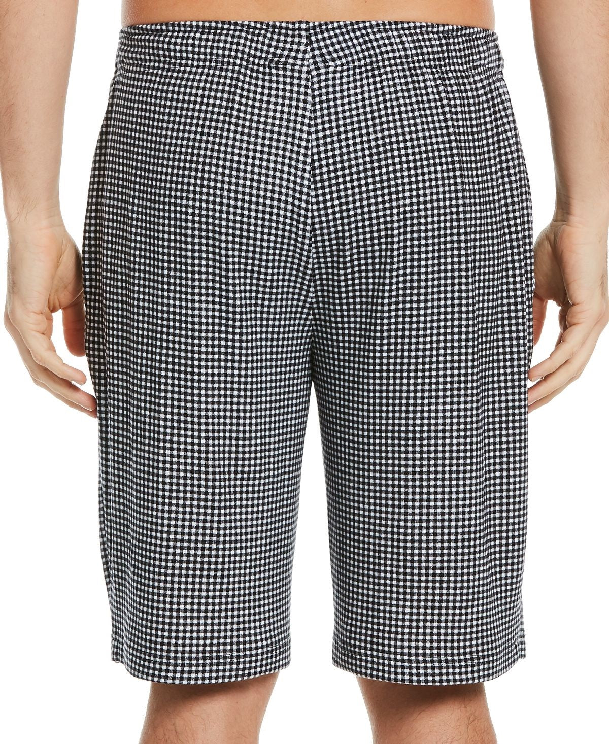 Perry Ellis Men's Gingham Check Pajama Shorts Black Size Large