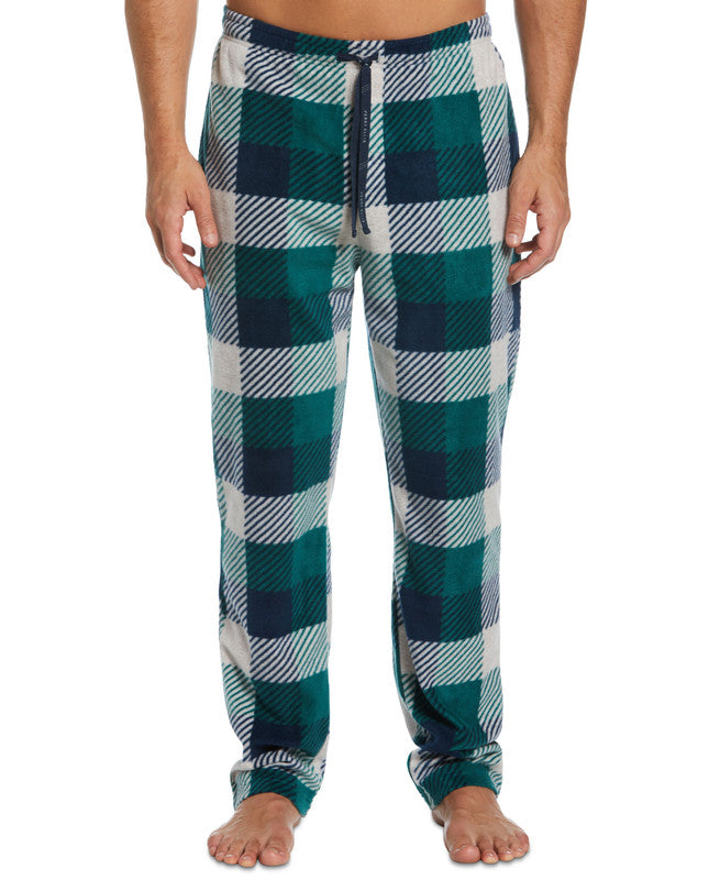 perry-ellis-portfolio-mens-modern-buffalo-plaid-textured-fleece-pajama-pants-green-size-large-1