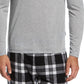 Perry Ellis Portfolio Men's Solid Long Sleeve Pajama T-Shirt Gray Size Large