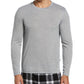 Perry Ellis Portfolio Men's Solid Long Sleeve Pajama T-Shirt Gray Size Large