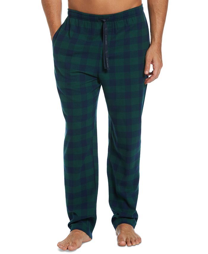 Perry Ellis Men's Buffalo Plaid Flannel Pajama Pants Green Size L