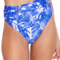 Trina Turk Women's Basque High Waist Bikini Bottoms Swimsuit Blue Size 10