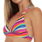 Trina Turk Women's Louvre Printed Halter Bikini Top Swimsuit Pink Size 6