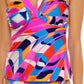 Trina Turk Women's Rio Twist Front Tankini Top Swimsuit Pink