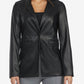 Laundry By Shelli Segal Women's Leather Blazer Black Size Small