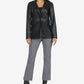 Laundry By Shelli Segal Women's Leather Blazer Black Size Small