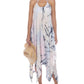 Raviya Women's  Tie-Dye Maxi Cover-Up Dress Swimsuit Blue Size Small