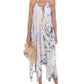 Raviya Women's Tie Dye Maxi Cover Up Dress Swimsuit Blue Size Medium