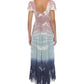 Raviya Women's Tie Dyed Flutter Sleeve High Low Cover Up Dress Swimsuit Gray Size Medium