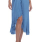 Raviya Women's Strapless High Low Dress Cover up Swimsuit Blue Size X-Large