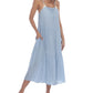 Raviya Women's Tiered Cover up MIDI Dress Swimsuit Blue Size Small