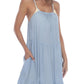 Raviya Women's Tiered Cover up MIDI Dress Swimsuit Blue Size Small