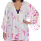 Raviya Women's Tie Dye Draw Waist Tunic Cover Up Swimsuit White Size 1X