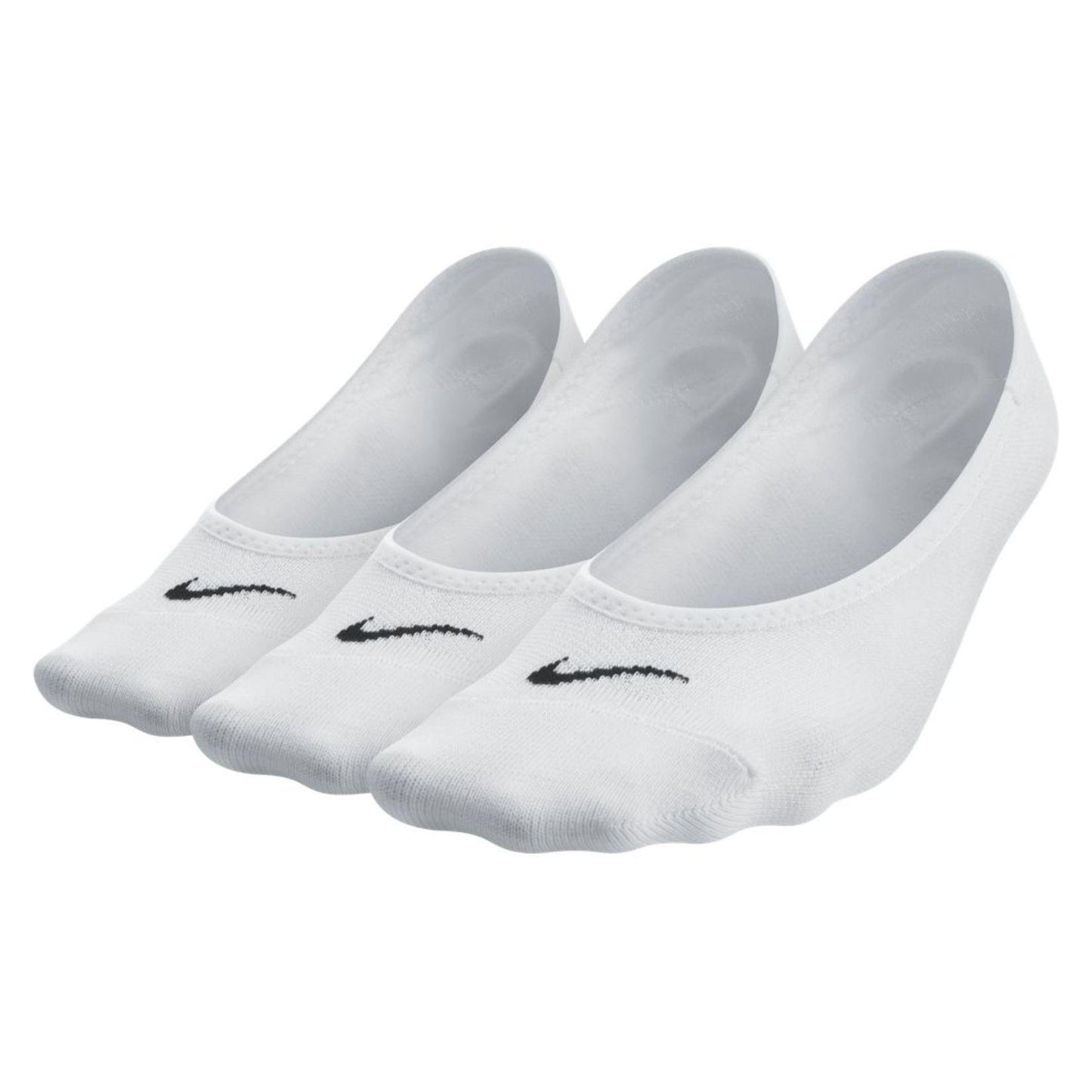 Nike Women's 3 Pair Everyday Lightweight Footie Socks Shoe Black Size 6-10