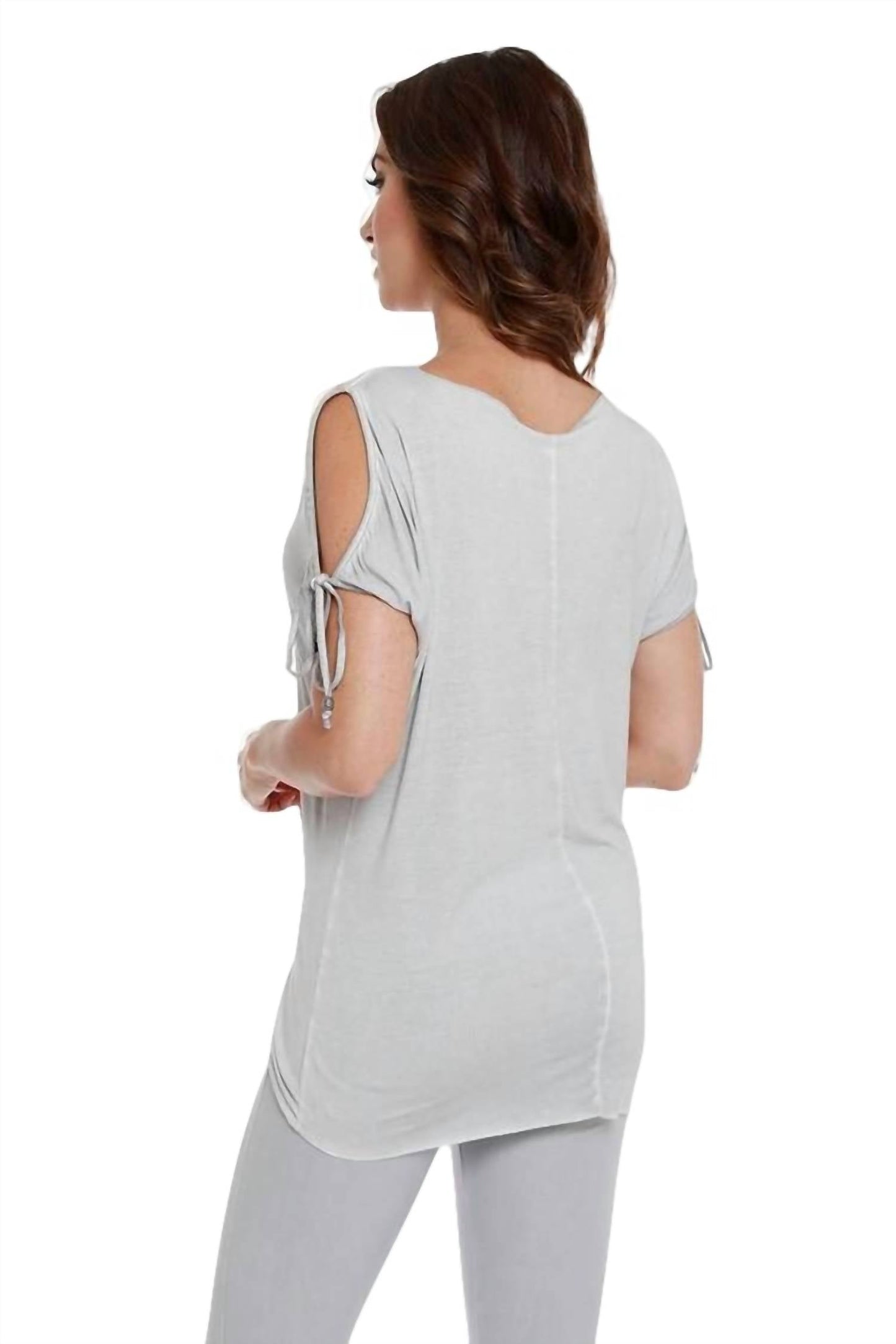 Angel - Beaded Cold Shoulder Top