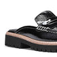 Donald Pliner Women's Tumbled Patent Leather Loafer Mules Black Size 8.5