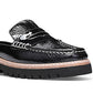 Donald Pliner Women's Tumbled Patent Leather Loafer Mules Black Size 8.5